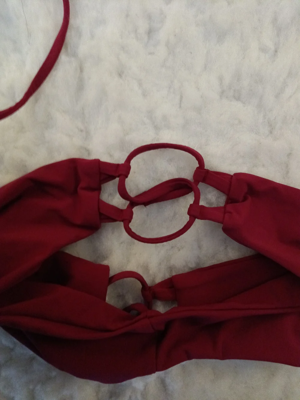 Frankie's Bikinis Burgundy Strappy Two-Piece Swim Set